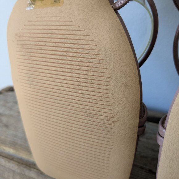 Size 9 Aldo Jennifer Dusty Rose Pink Strappy Heels square toe - Picture 6 of 9